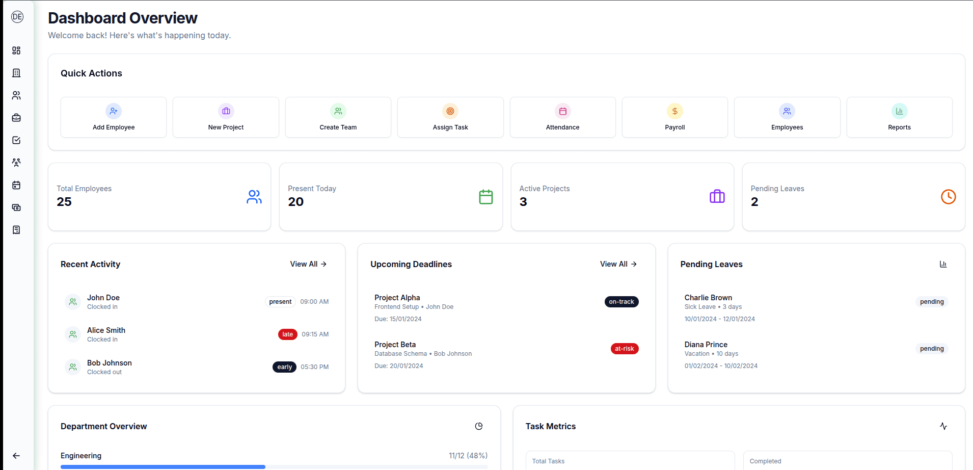 Dashboard - React